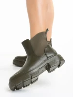 Amorina Zöld női  bokacsizma ökológiai bőrből
