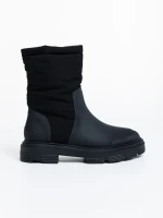 Nermina fekete női csizma ökológiai bőrből és textil anyagból
