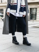 Fekete női csizma természetes bőrből Dariona