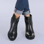 Figo fekete bőr bokacsizma