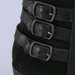 Figo fekete bőr bokacsizma