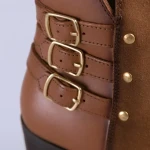 Figo camel bőr bokacsizma