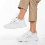 Meriz fehér női műbőr sportcipő