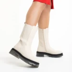 Avelyn bézs színű női csizma ökológiai bőrből