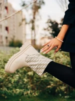 Afika bézs női csizma