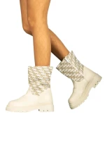 Afika bézs női csizma
