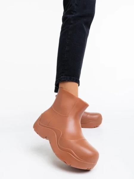 Apolena sötét bézs női gumicsizma