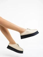 Aulii bézs női papucs ökológiai bőrből