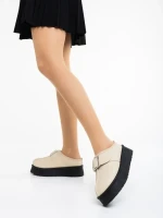 Aulii bézs női papucs ökológiai bőrből