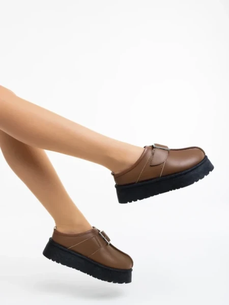 Aulii khaki női papucs ökológiai bőrből