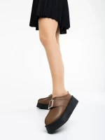 Aulii khaki női papucs ökológiai bőrből