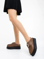 Aulii khaki női papucs ökológiai bőrből