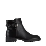 Belmira fekete női bokacsizma, műbőrből készült