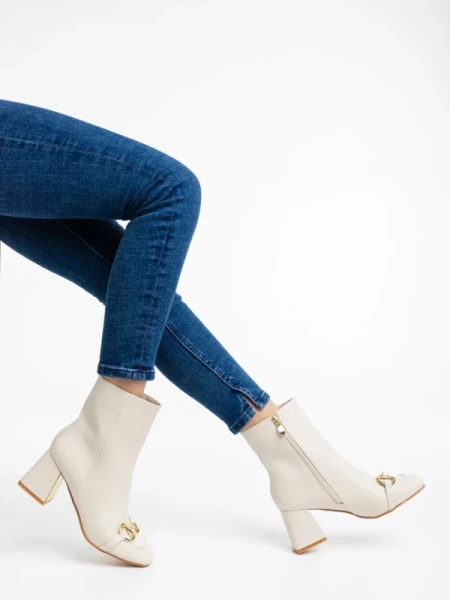 Aliah bézs női csizma ökológiai bőrből