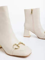 Aliah bézs női csizma ökológiai bőrből