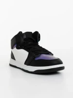 Monty fekete és égszinkék férfi sportcipő ökológiai bőrből