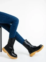 Ailsa fekete női csizma ökológiai bőrből