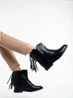 Charo fekete női bokacsizma ökológiai bőrből