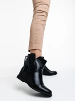 Charo fekete női bokacsizma ökológiai bőrből