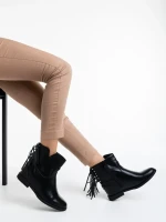 Charo fekete női bokacsizma ökológiai bőrből