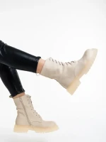 Maryse bézs női bakancs ökológiai bőrből