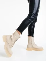 Maryse bézs női bakancs ökológiai bőrből