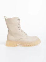 Maryse bézs női bakancs ökológiai bőrből