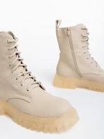 Maryse bézs női bakancs ökológiai bőrből