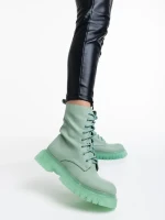 Maryse zöld női bakancs ökológiai bőrből