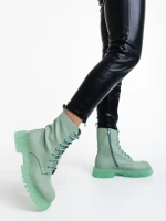 Maryse zöld női bakancs ökológiai bőrből