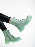 Maryse zöld női bakancs ökológiai bőrből