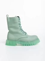 Maryse zöld női bakancs ökológiai bőrből