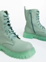 Maryse zöld női bakancs ökológiai bőrből