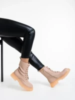 Maryse rózsaszín női bakancs ökológiai bőrből