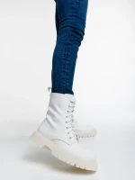 Maryse fehér női bakancs ökológiai bőrből