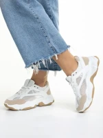 Rama fehér női sportcipő, textil anyagból készült