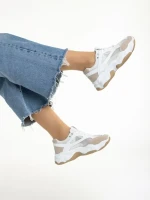 Rama fehér női sportcipő, textil anyagból készült