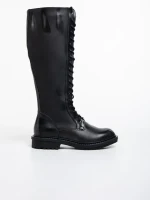 Nafiset fekete női csizma ökológiai bőrből