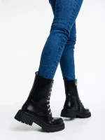 Lalitha fekete női bakancs ökológiai bőrből