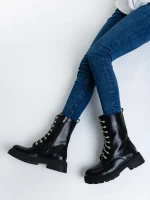 Lalitha fekete női bakancs ökológiai bőrből