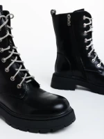 Lalitha fekete női bakancs ökológiai bőrből