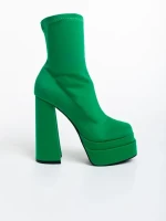 Montana zöld női bokacsizma textil anyagból