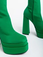 Montana zöld női bokacsizma textil anyagból