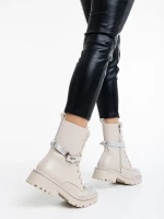 Inesa bézs női bakancs ökológiai bőrből