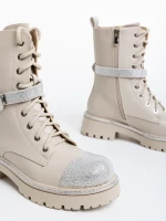 Inesa bézs női bakancs ökológiai bőrből