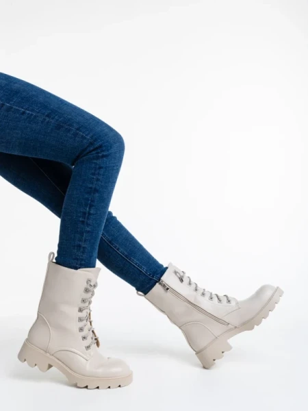 Kaoru bézs női bakancs ökológiai bőrből