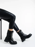 Kaoru fekete női bakancs ökológiai bőrből