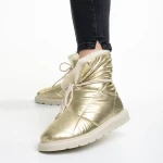 Anselma arany női csizma, textil anyagból készült