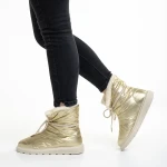 Anselma arany női csizma, textil anyagból készült