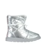 Anselma ezüst női csizma, textil anyagból készült